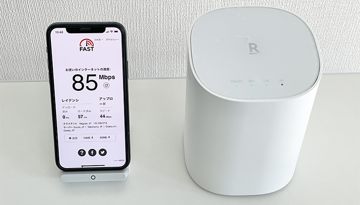 Rakuten Turboは昼間なら速度も安定している