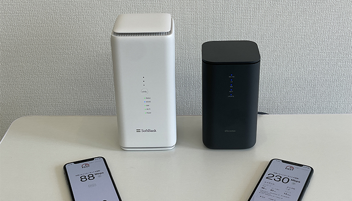 ソフトバンクエアーとhome5Gの速度比較