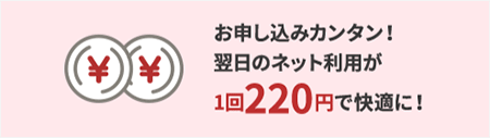 さくさくスイッチワンデーは1回220円